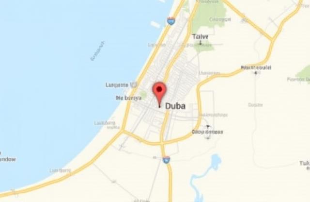 Map showing the location of Emirates Snow Venture in Dubai