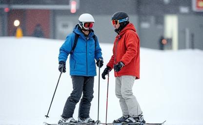 One-on-one ski lesson